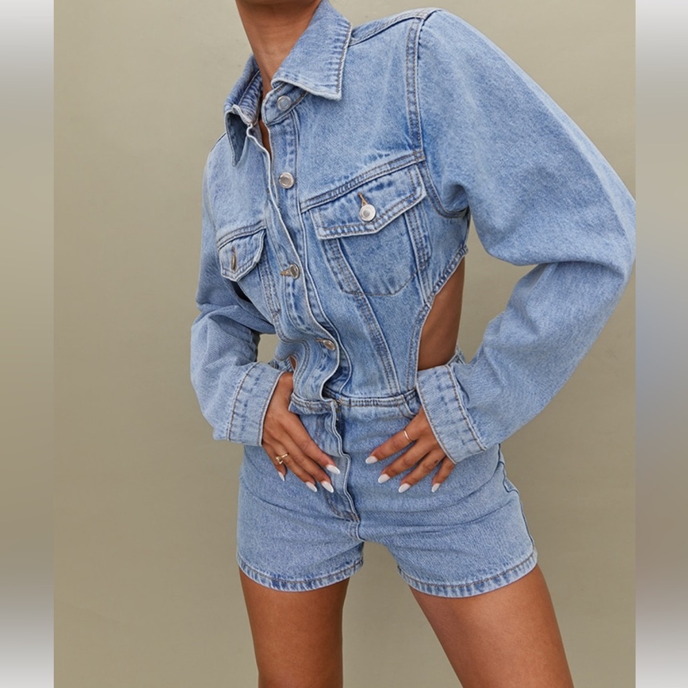 Denim romper PLT